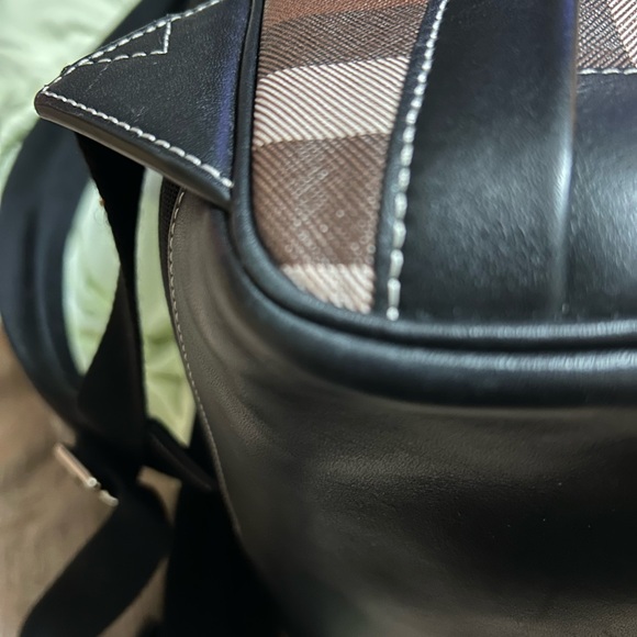 Burberry backpack leather with plaid pattern - Picture 13 of 15